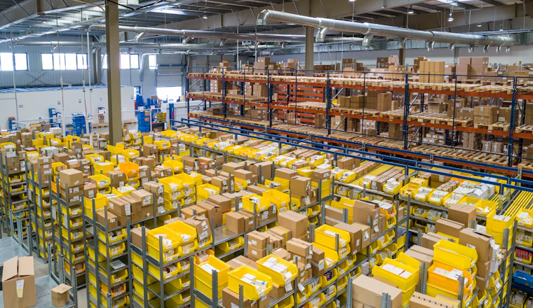 Freight pallets prepared for shipping